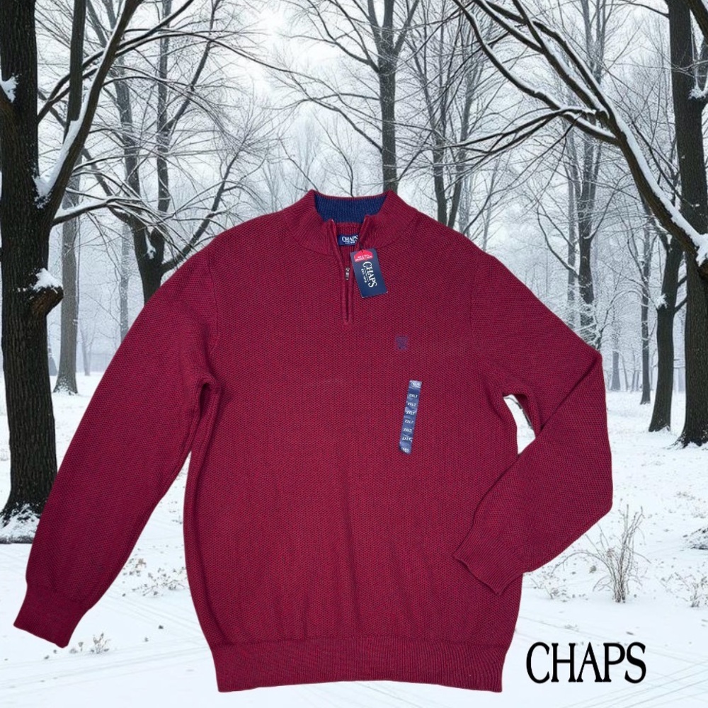 NWT - Men’s Chaps Burgundy Sweater